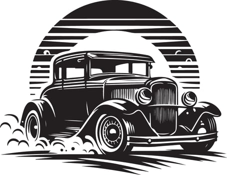 A car silhouette art vector