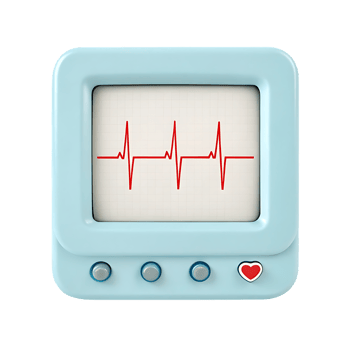 Heart rate monitor icon, healthcare, medical png