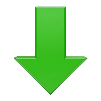 Green download arrow icon png