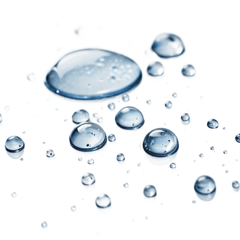 Macro photography of water droplets on a dark background showing various sizes and shapes png