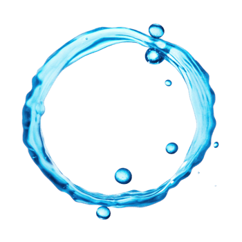 Stunning Circular Water Splash with Droplets on Black Background A Captivating Image of Liquid Dynamics png