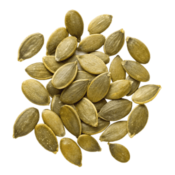 A Pile of Roasted Pumpkin Seeds on Black Background Close Up View png