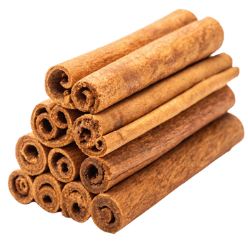 Aromatic Cinnamon Sticks Stacked in a Triangular Pile png