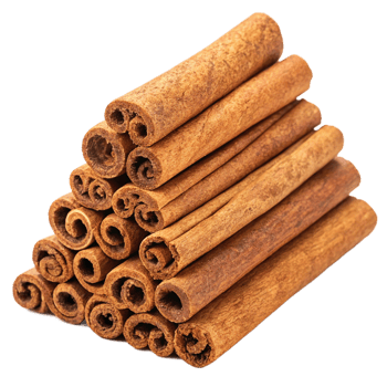 Aromatic Cinnamon Sticks Arranged in a Triangular Pile png