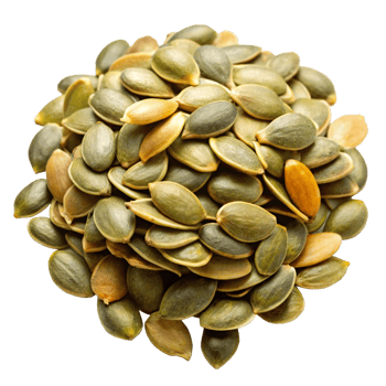 A CloseUp View of a Pile of Roasted Pumpkin Seeds on a Black Background png