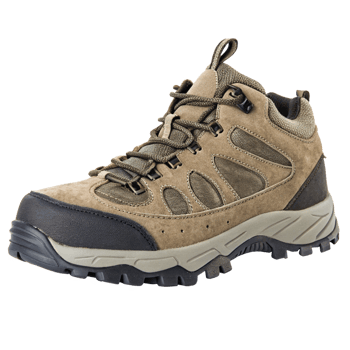 Comfortable and Durable Tan Hiking Boot for Men, Perfect for Outdoor Adventures png