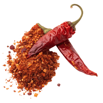 Dried Red Chili Peppers and Chili Flakes Spicy Seasoning Ingredient for Cooking png