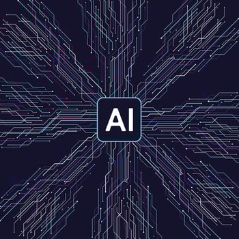 Artificial intelligence circuit line style vector
