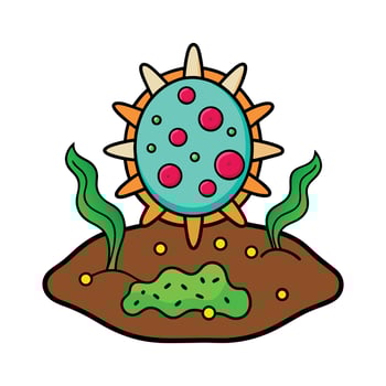 Actinobacteria in Soil vector