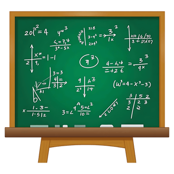 Classic Chalkboard with Math Equations High-Quality Image png