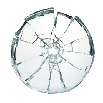 Intriguing Cracked Glass Macro on transparent background. png