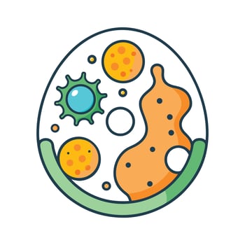 Bacteria Found in Contaminated Raw Eggs vector