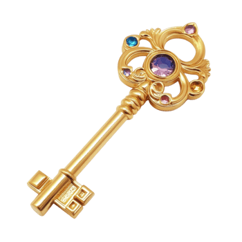 Golden Key Security Concept Image on transparent background. png