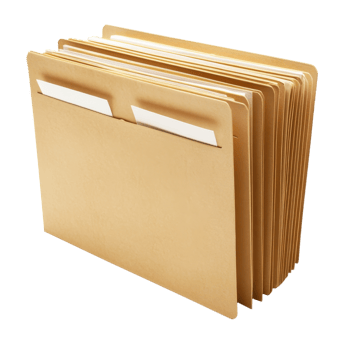 Organized Workspace Clean Document Files on transparent background. png