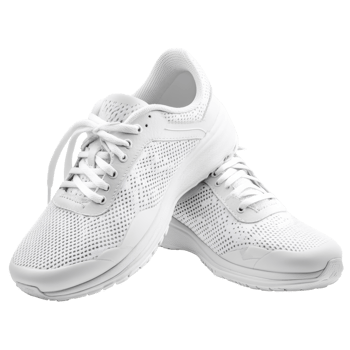 White Sport Shoes Product Shot on transparent background. png