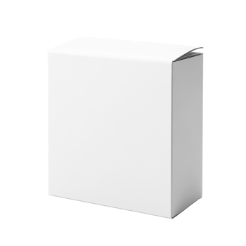 White Paper Carton Mockup on transparent background. png