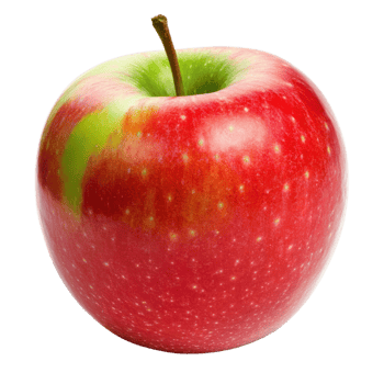 Red Green Apple Duo White Background on transparent background. png