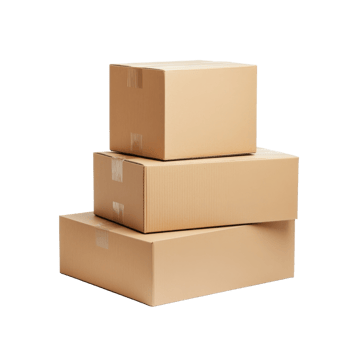Shipping Boxes Cardboard Packaging on transparent background. png