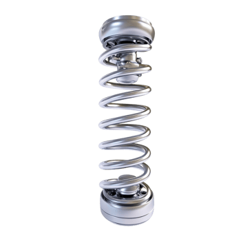 Automotive Suspension Spring Design on transparent background. png