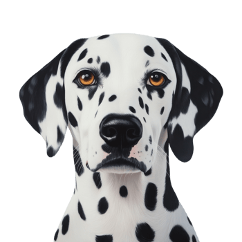 Dalmatian Dog Polka Dots on transparent background. png