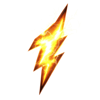 Powerful Energy Bolt Image on transparent background. png