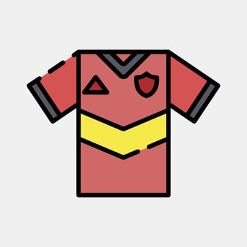 Icon jersey. Football and soccer elements. Icon in filled line style. vector
