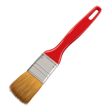 Paintbrush Tool 3D Render on transparent background. png