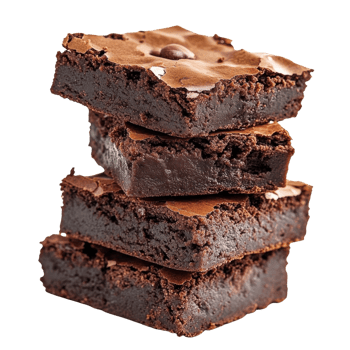 Delicious Brownies Sweet Treat on transparent background. png