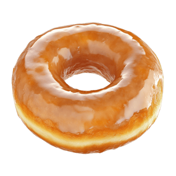 Sweet Glazed Donut Delight on transparent background. png