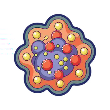 Cocci Bacteria Cluster Under Microscope Analysis vector
