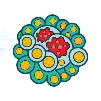Microscopic View of Cocci Bacteria Cluster vector