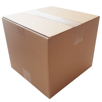 Cardboard Box Storage Solution on transparent background. png