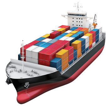 Cargo Ship Transportation Image on transparent background. png