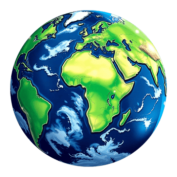 the earth is shown in a transparent background png