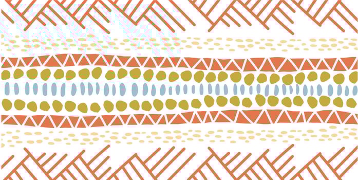 Color art geometric tribal pattern black and white landscape vector