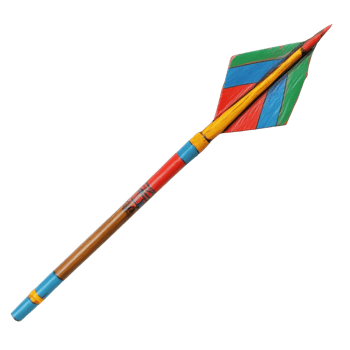 Colorful Archery Arrow Close Up on transparent background. png