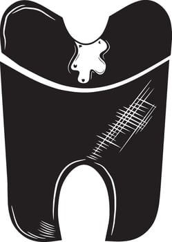 dirty teeth care icon clean teeth vector