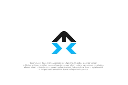 letter ex or xe abstract business modern minimalist logo vector
