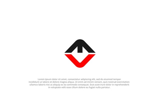 letter ev or ea abstract business modern minimalist logo vector