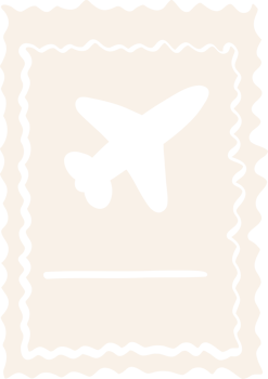 Vintage Airplane Stamp Design png
