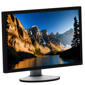 3d render computer monitor with transparent background png
