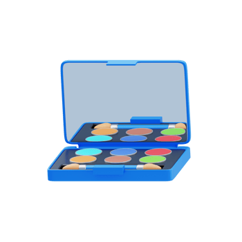 Eye Makeup 3D Icon. Eye makeup kit 3D Icon png