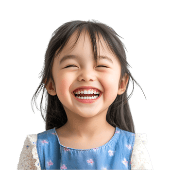 A little girl is smiling and laughing png