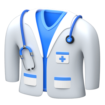 3D Doctor's Coat Icon png