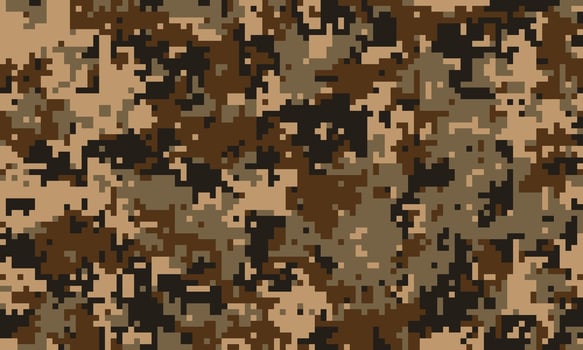 Abstract digital camouflage pattern in earthy tones. Perfect for backgrounds, textiles, or militarythemed designs. vector