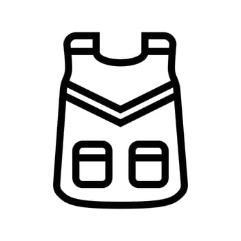 motorbike icon outline vest. motorbike icon theme vector