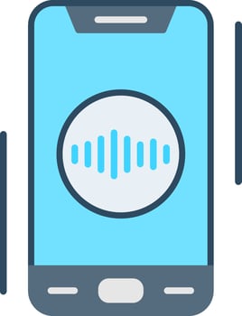Recorder Flat Multicolored Icon Design vector