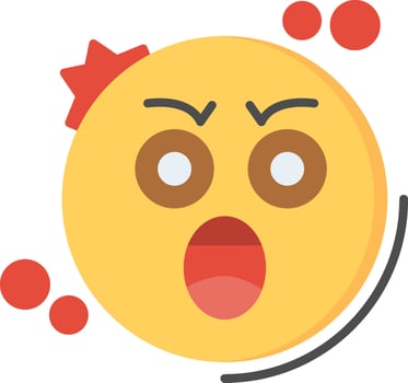 Shock Flat Multicolored Icon Design vector