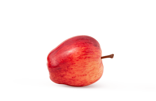 Isolated red apple fruit. Whole pink apple isolated png
