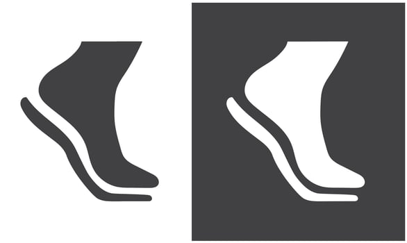 Sole on orthopedic insole, , icon. vector